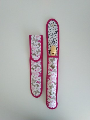 Bild von Blockflötenetui  Schmetterling