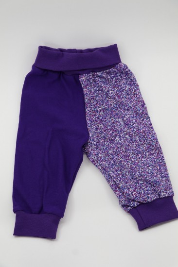 Bild von Pumphose Gr. 68 Sweat Violett sprenkel