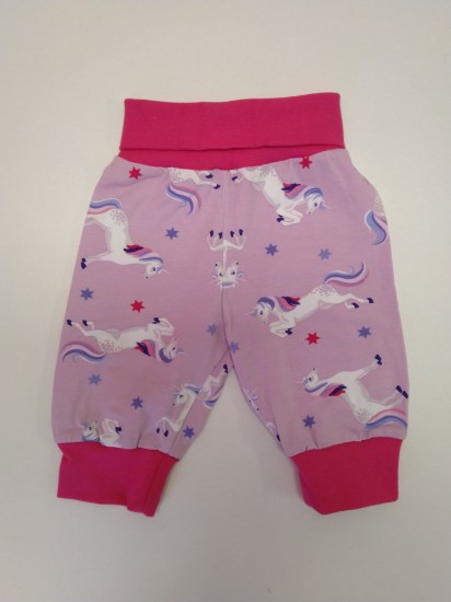 Bild von Pumphose Gr. 56 Jersey Einhorn auf altrosa