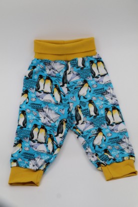 Bild von Pumphose Gr. 62 Sweat Pinguine türkis